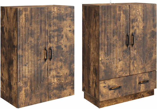 Biblioteci din Lemn de Stejar Fumurii (2 buc.) 66x34,5x184 cm