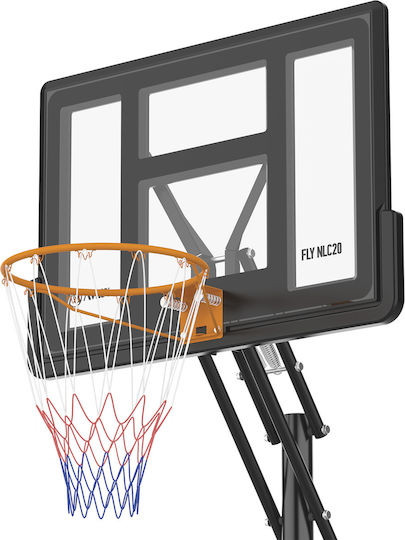 AMILA Set Fly Nlc20 Basketballkorb mit Ständer und Höhenverstellbar 245-305 cm