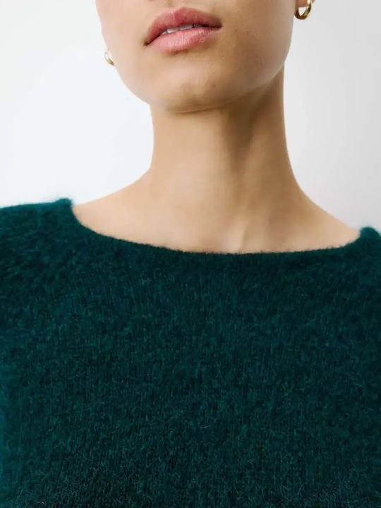 Anthemis Women's Long Sleeve Wool Sweater Petrol