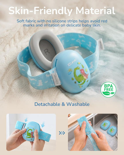 iClever Kinder-Ohrstöpsel in Blau C01-2512N-02 2 Stück