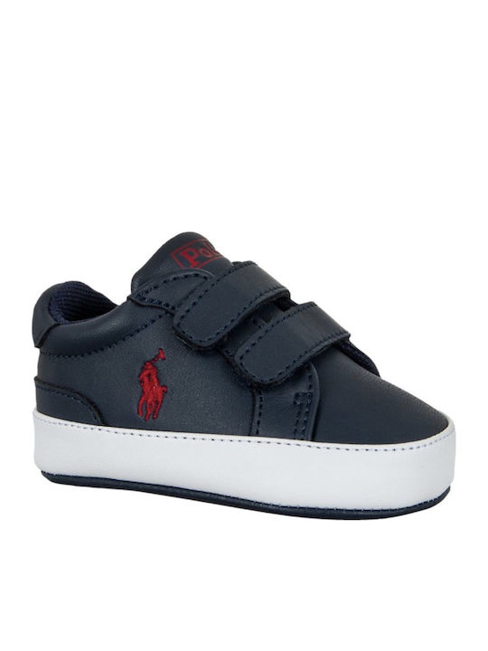 Ralph Lauren Baby Soft-Sole Sneakers Navy Blue Polo