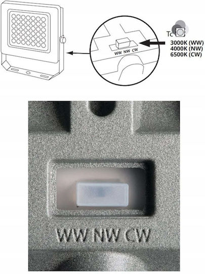 Kanlux Waterproof LED Flood Light 100W Warm White IP65