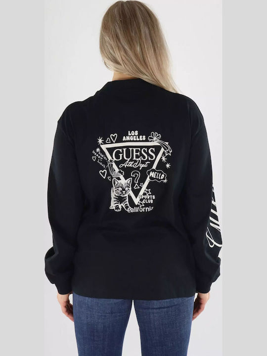 Triangle Women's Cotton Long Sleeve Blouse Black