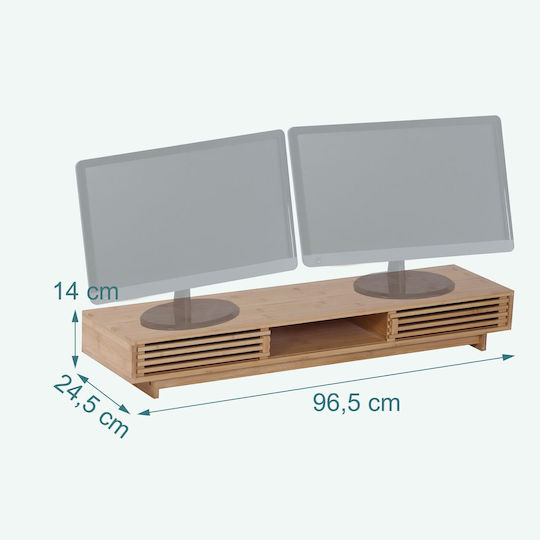 Relaxdays Suport de Birou pentru 2 Monitoare (10053050_126)
