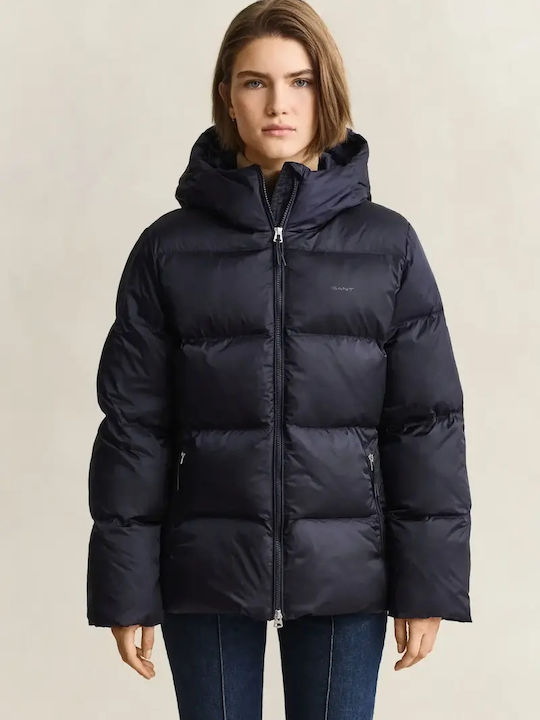 Women's Waterproof Puffer Jacket for Winter Dark Blue