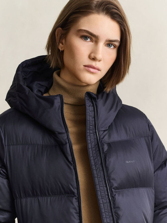 Women's Waterproof Puffer Jacket for Winter Dark Blue