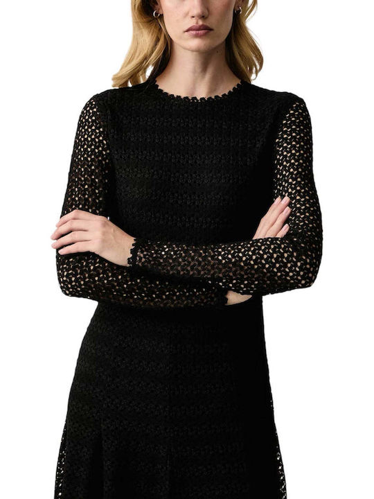 Midi Black Knitted Dress
