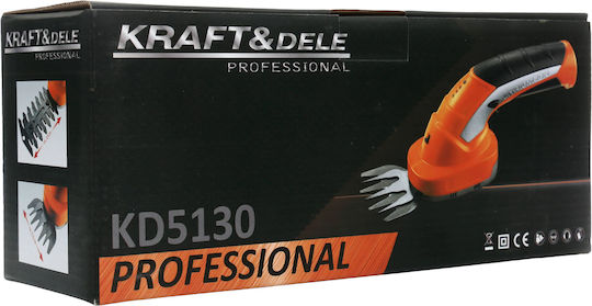 Kraft & Dele KD5130 Foarfecă de Tuns Gard Viu cu Baterie de 3,6 V și Lungimea Lamei de 12 cm
