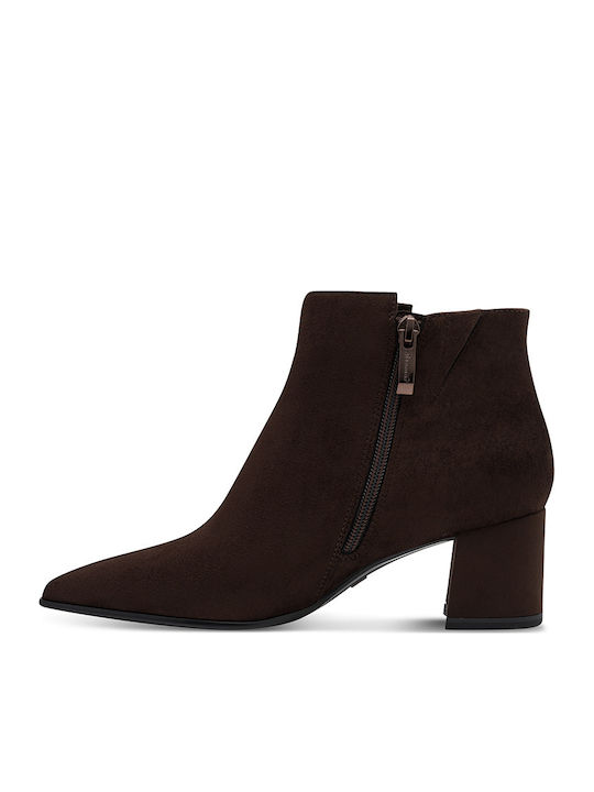 Women's Ankle Boots with Mid Heel Brown