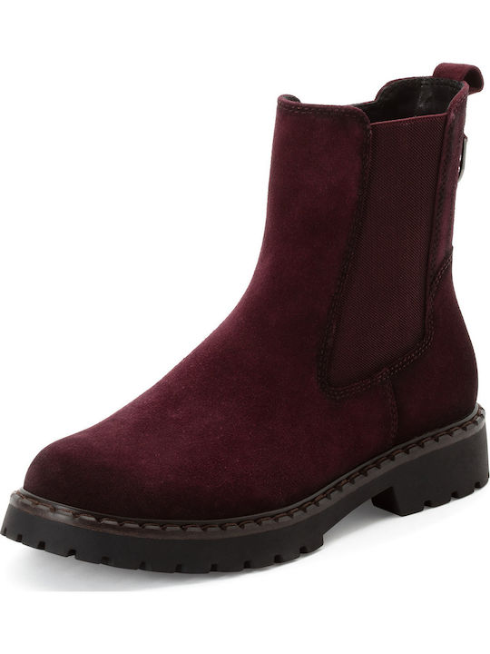 Ghete De Damă Din Piele Burgundy