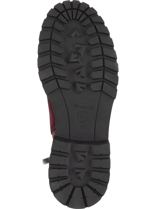 Ghete De Damă Din Piele Burgundy