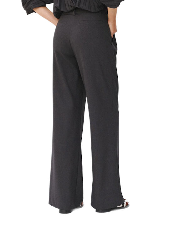 Access Women's Wide-Leg Trousers in Straight Fit Charcoal