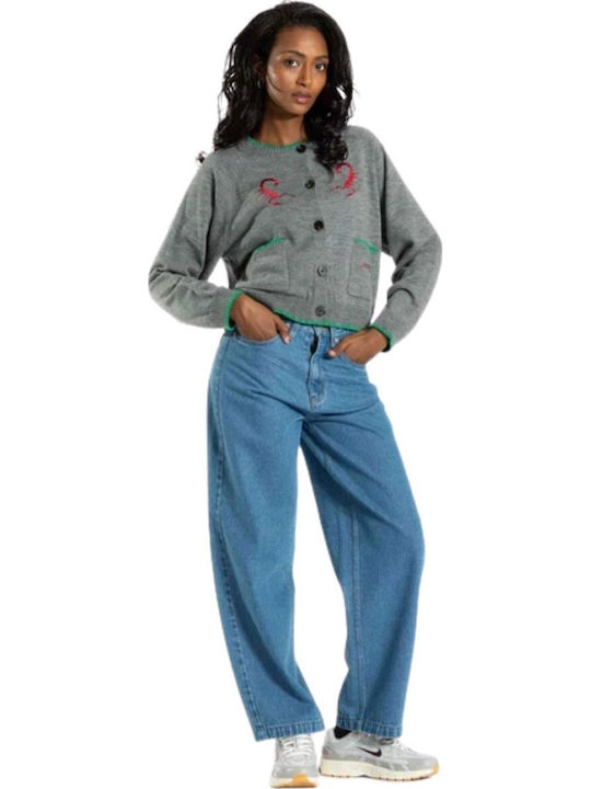 Damen Stoffhose Hellblau