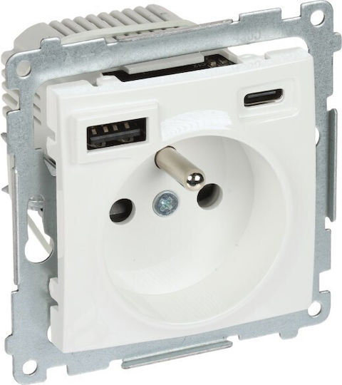 Kontakt-Simon Single Walled Power Socket White