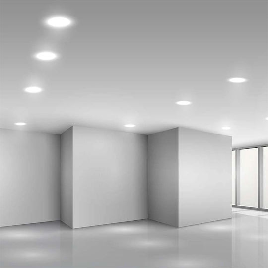 V-TAC Rundes Einbau-LED-Panel 12 W mit Warmweißem Licht 3000 K 17 cm