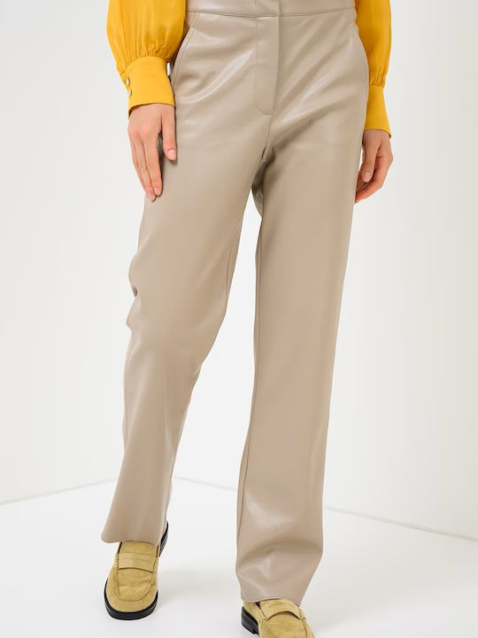 Damen-Stoffhose Turtledove / Beige