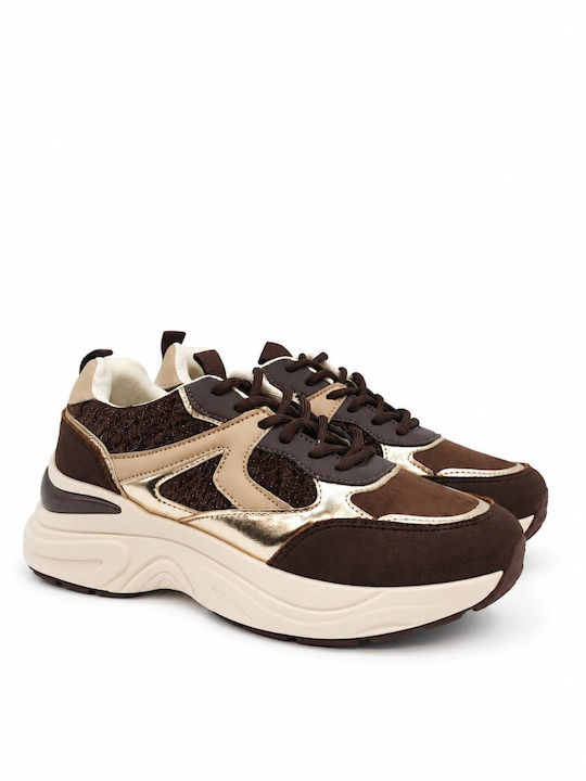 Sneakers Chunky pentru femei maro