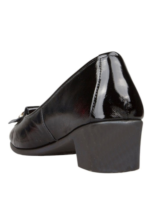Pantofi cu toc din piele negri
