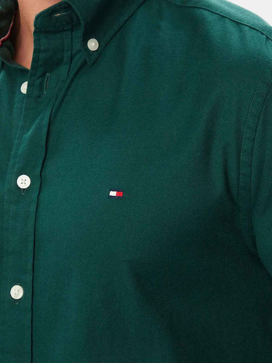Long Sleeve Flannel Shirt in Regular Fit Green