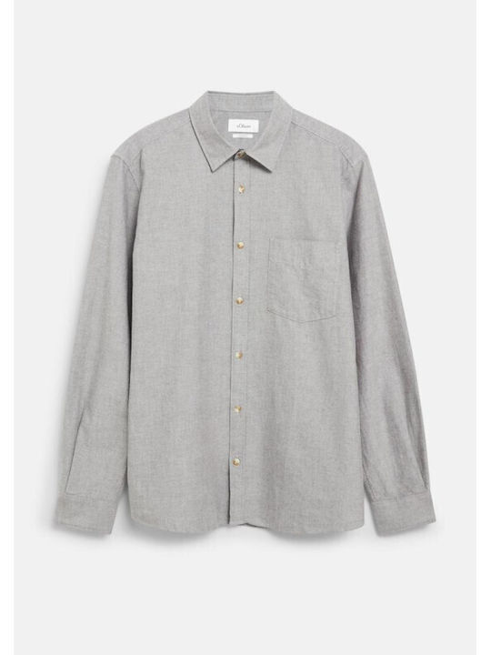 Long-Sleeve Shirt in Regular Fit Grey