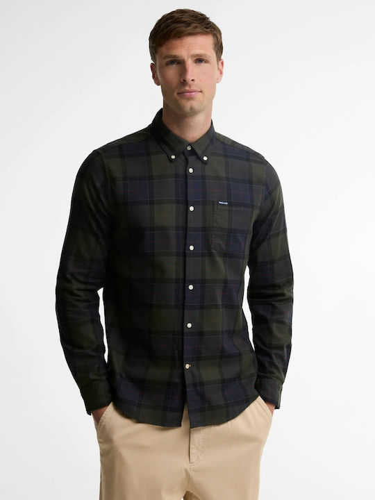 Barbour Baumwollhemd Regular Fit Grün