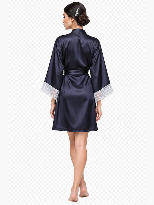 Miss Rosy Winter Women's Pyjama Set Navy Blue