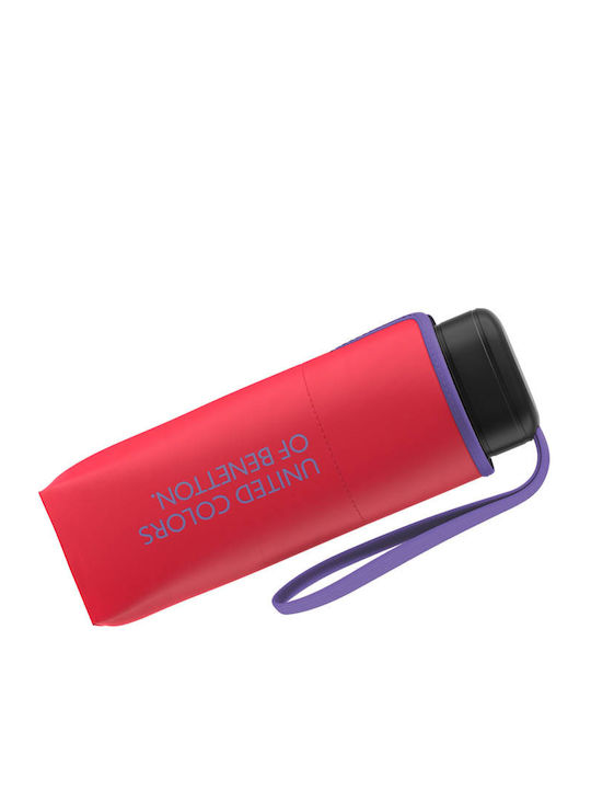 Benetton Super Compact Red Rain Umbrella