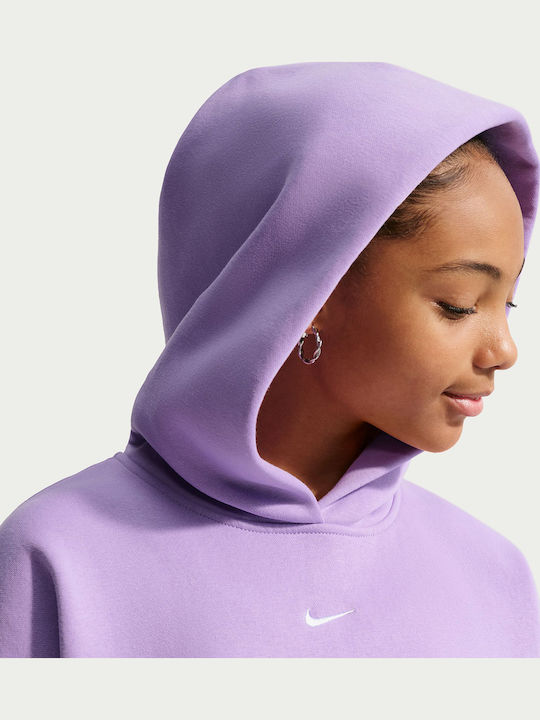 Hanorac Fleece pentru Copii cu Glugă Violet Sportswear Studio