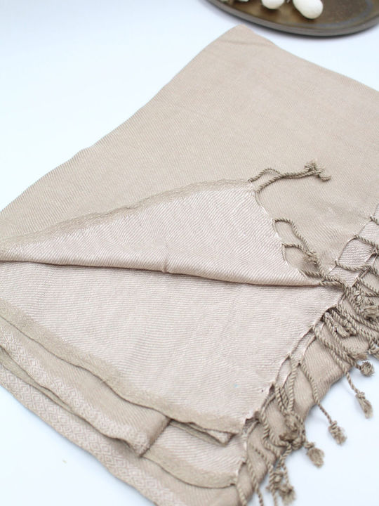 Beige Silk Women's Scarf