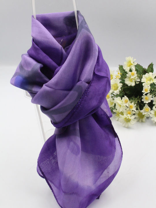 Women's Purple Silk Scarf