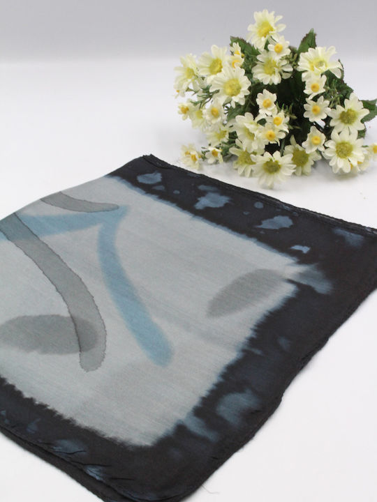 Women's Black Silk Scarf