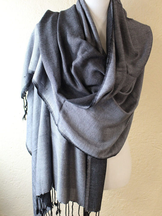 Women's Black Silk Scarf