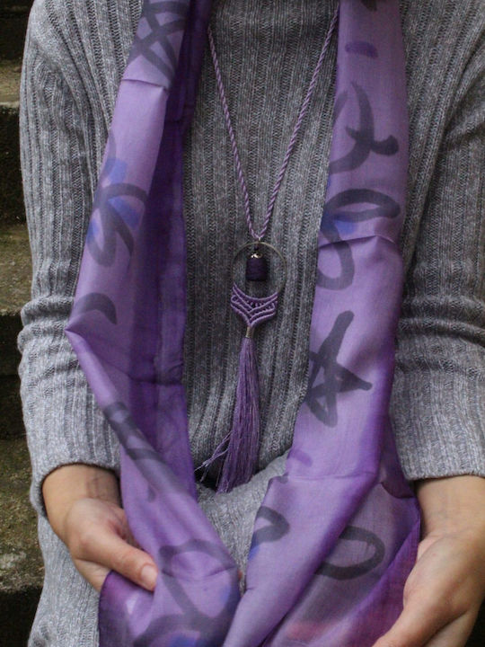 Women's Purple Silk Scarf