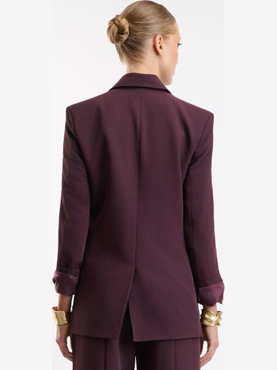 Desiree Langer Zweireihiger Damenblazer in Bordeaux