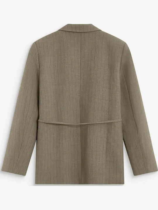 Grace & Mila Langer Taillierter Damenblazer Chocolat