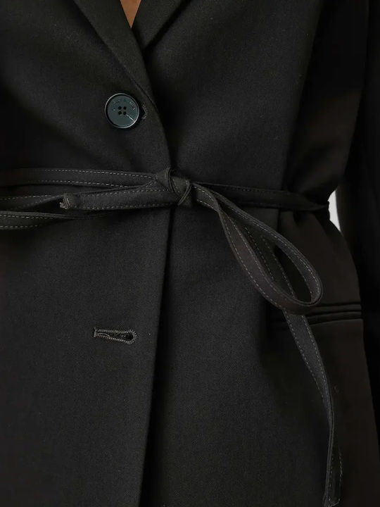 Grace & Mila Langer Taillierter Damenblazer Chocolat