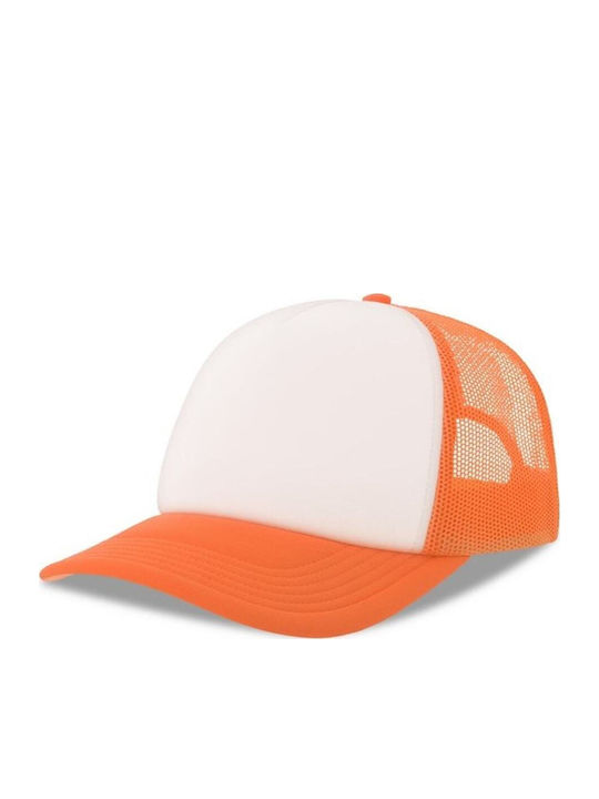 Fünfpanel-Cap Mit Netz und Schaumstoff S-Rapper Atlantis Weiß Fuchsia Fluoreszierend