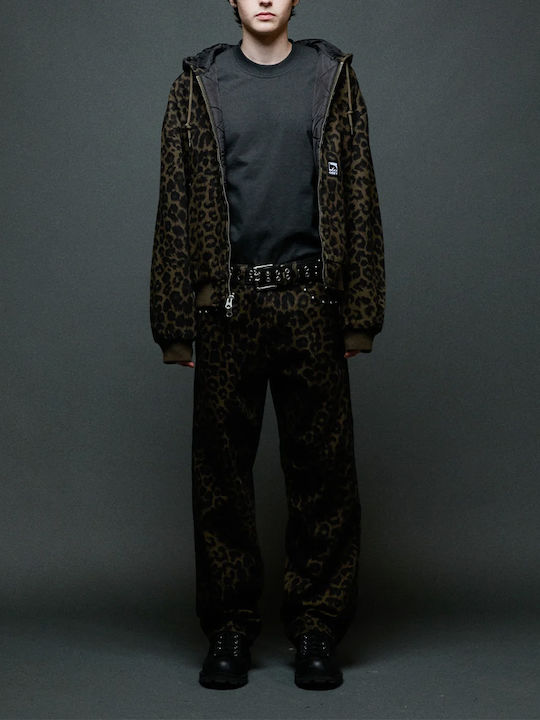 Мъжки дънки Straight Dark Leopard