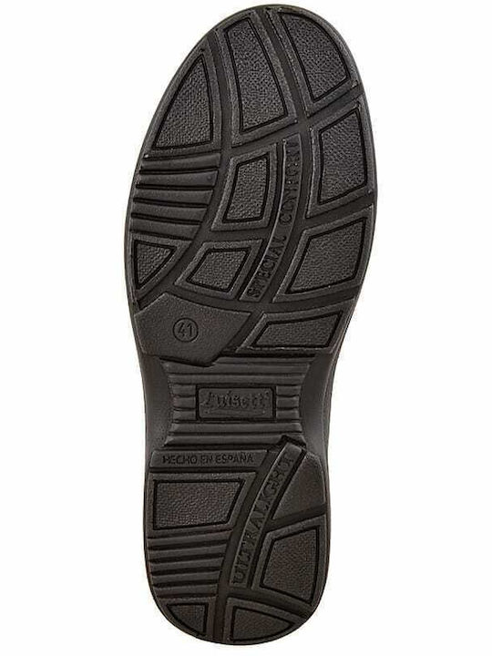 Braune Herren Freizeitschuhe aus Leder 37700ST-Braun