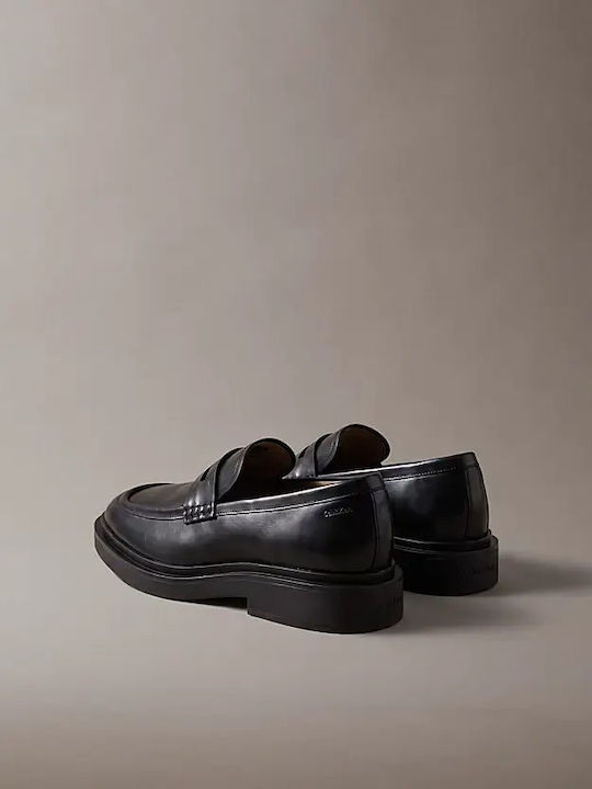 Herren-Loafers aus Leder in Schwarz
