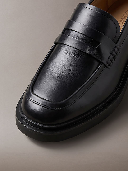 Herren-Loafers aus Leder in Schwarz
