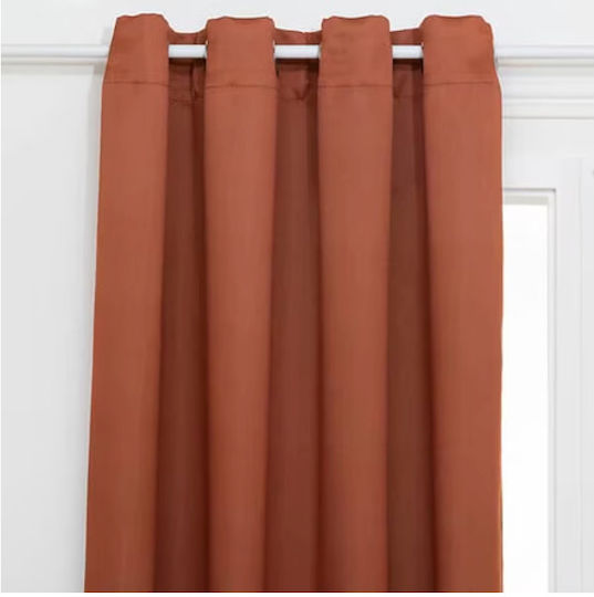 Atmosphera Κουρτίνα με Τρουκς Terracotta 140x260εκ.