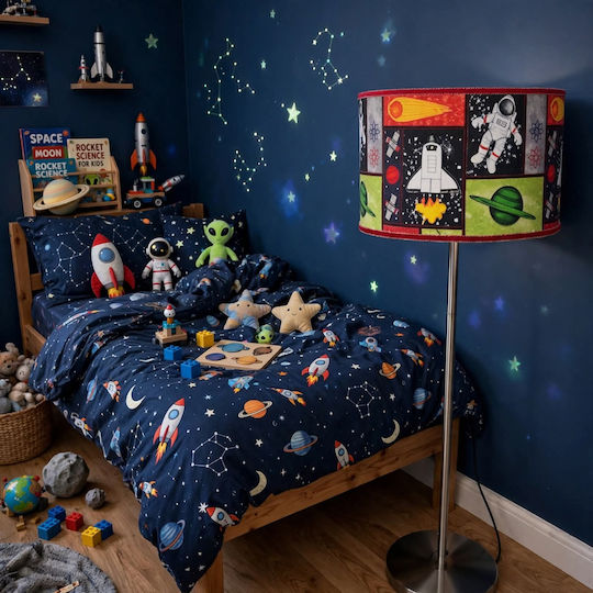 Oxygen Astronaut In Space Floor Lamp Height 170cm x Length 35cm with Lamp Bulb Base E27 Multicolour