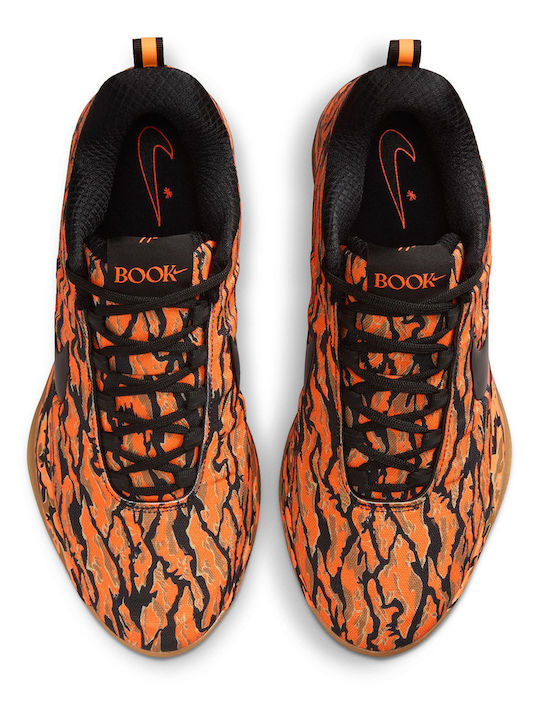 Book 2 „Tiger Camo“ Ниски Баскетболни Обувки Черни / Total Orange / Flax