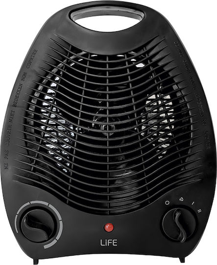 Life Warmy Raumheizlüfter für den Boden Schwarz 2000 W