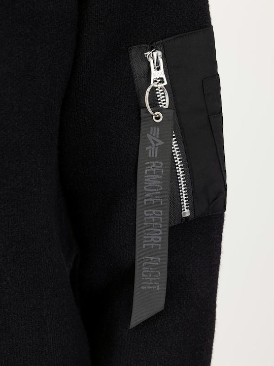 Troyer-Pullover Langarm Schwarz