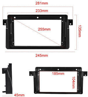 Smartic Πρόσοψη Συμβατή με Οθόνη 9" για BMW Σειρά 3 / E46 1997-2005