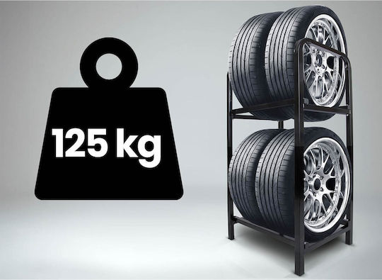 Humberg 4-Position Floor-Mounted Car Tire Stand