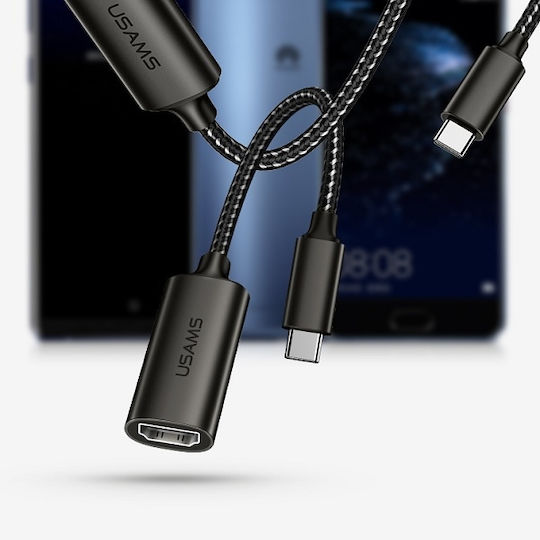 Usams SJ282HD01 USB-C-/HDMI-Konverter, männlicher auf weiblichen USB-C-/HDMI-Anschluss