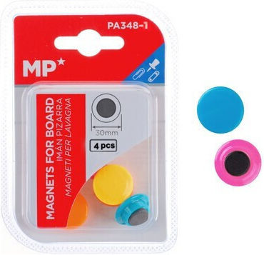 Madrid Papel Set of Round Magnets 30 mm Diameter 4 pcs